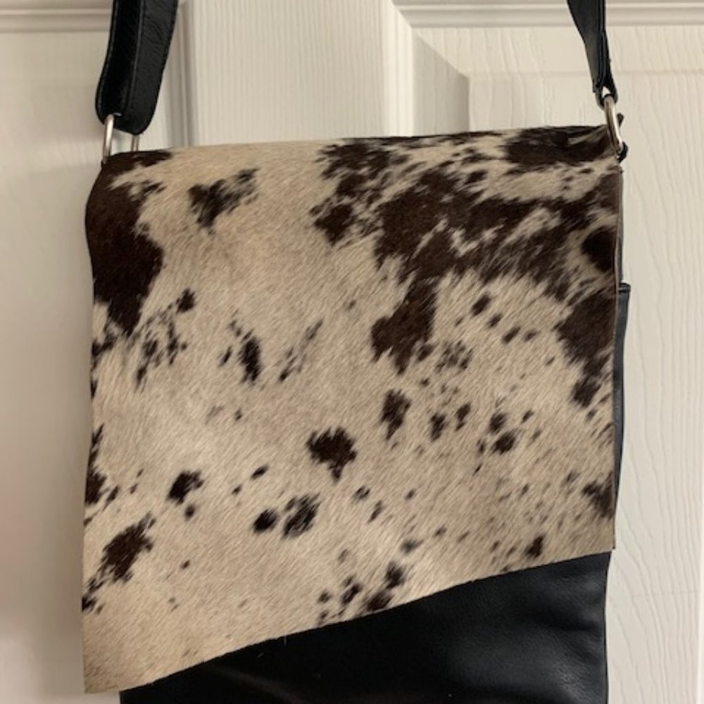 Brown/Black Leather Shoulder Bag